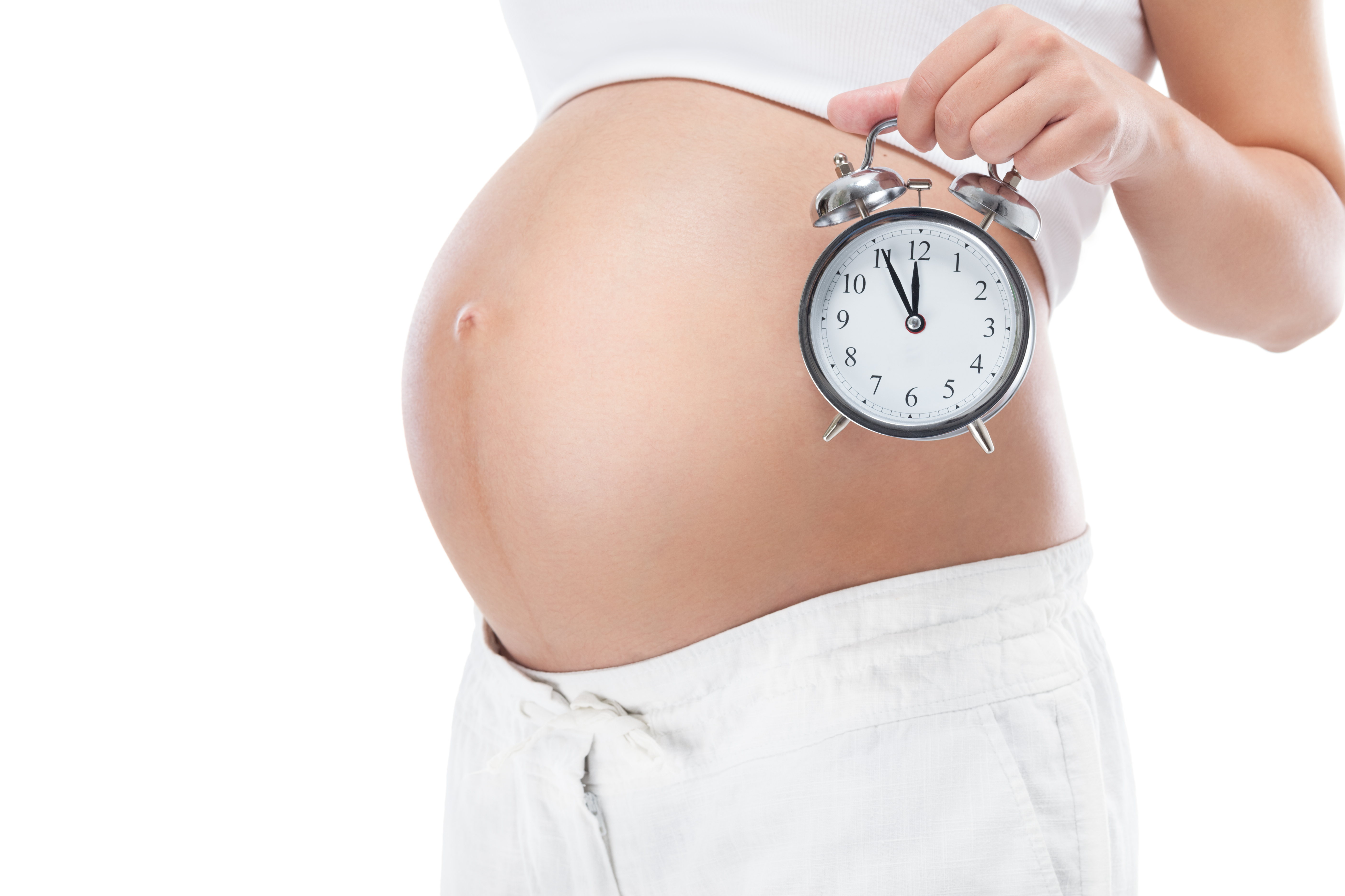 Преждевременные схватки. Часы на живот для беременных.