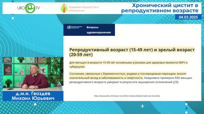 Гвоздев М.Ю., Касян В.Н. - Хронический цистит в репродуктивном возрасте