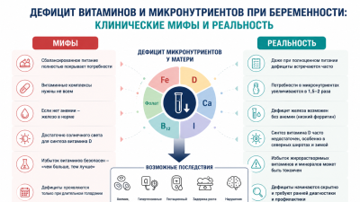 Дефицит витаминов и микронутриентов при беременности: клинические мифы и реальность