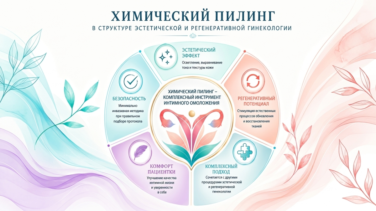 Химический пилинг интимной зоны в структуре эстетической и регенеративной гинекологии
