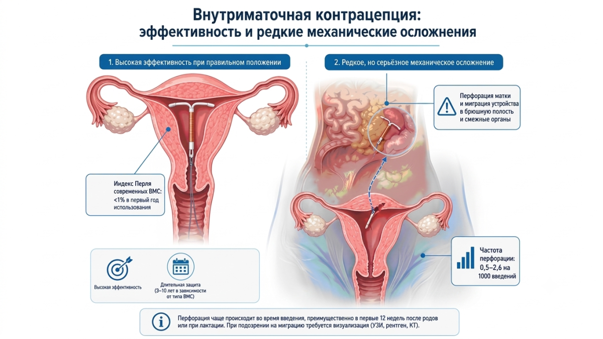 Миграция внутриматочной спирали: этиопатогенез, факторы риска, алгоритмы верификации и хирургические протоколы для практикующих гинекологов